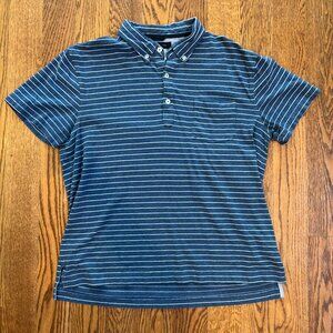 Tommy Hilfiger Blue Striped Polo - Mens - Medium/Large